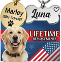 EDSG Custom Dog Tags front view showing premium silver stainless steel finish.