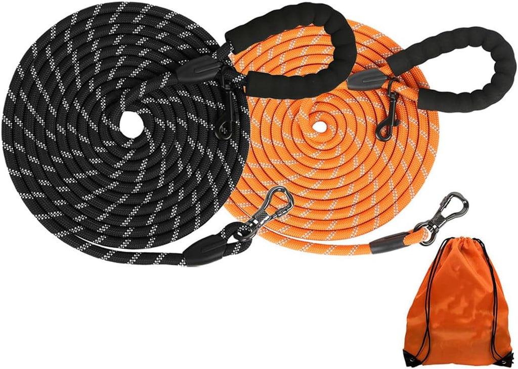 Long Dog Leash for Dog Training 16/20FT/30FT/50FT/100FT, Reflective Leash with Lockable Hook, Heavy Duty Dogs Lead Tie Out Rope for Large Medium Small Dogs Outside Walking, Playing, Camping, or Yard - Image 10