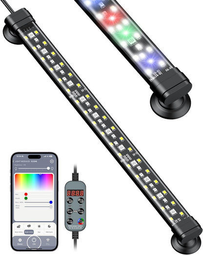 Pawfly Aquarium Light with Bluetooth for Plants, 5W 8 inch Full Spectrum Fish Tank Light for 8-15 inch Fish Tanks, Submersible LED Lights with App Control, Timer Modes & Adjustable Brightness - Image 10