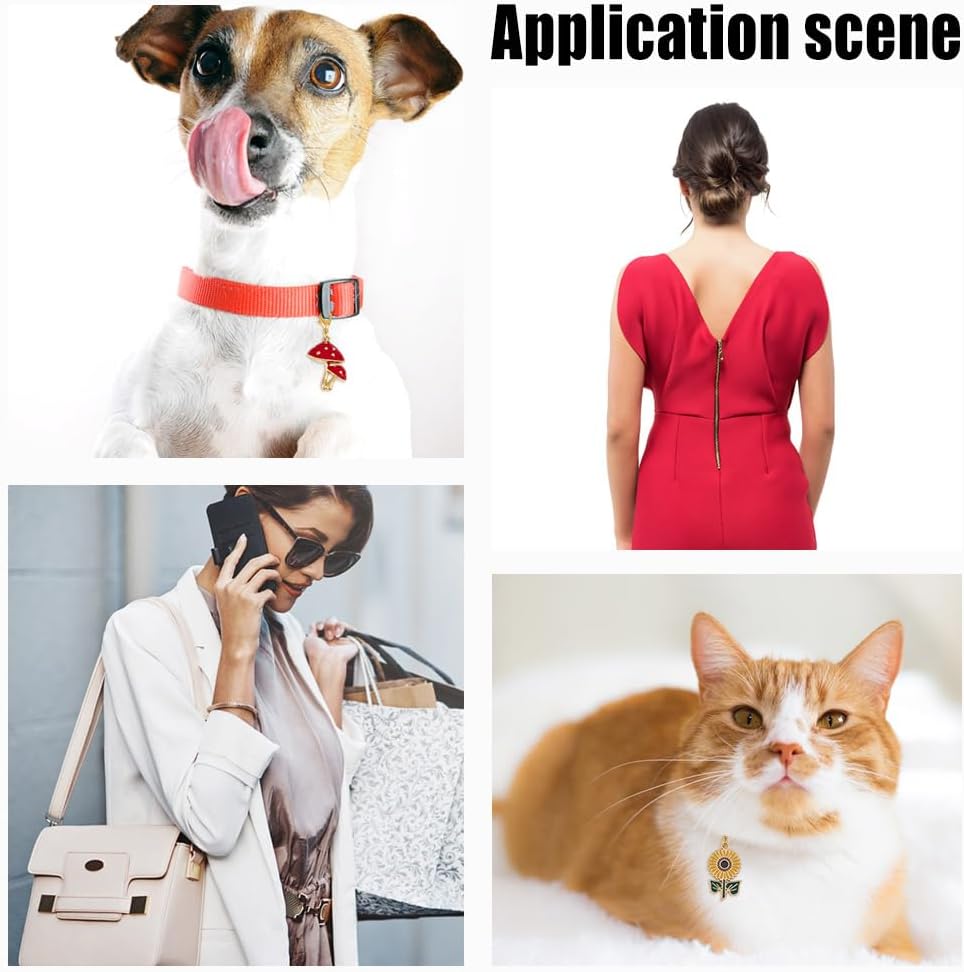 Delorigin pet collar pendants used as a keychain accessory