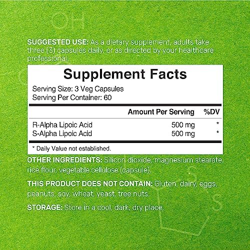 Authentic USA imported Deal Supplement Alpha Lipoic Acid packaging design.