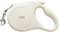 TUG Quest retractable dog leash front view in cream
