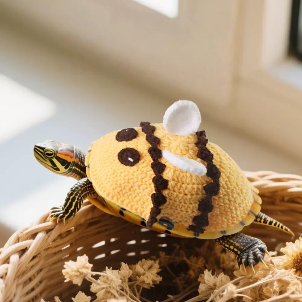 Warm Knit Tortoise Sweater, Handmade Turtle Sweater Small Animal Sweater Pet Shell Decoration Outfit Turtle Clothes Tortoise Costume for Christmas Party Cosplay Photo Shoot-Beatles,M - Image 10