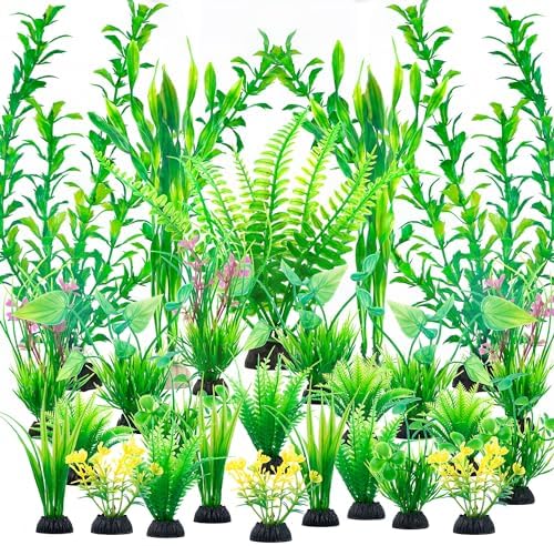 Ameliade artificial fish tank green foliage accessories for betta and goldfish