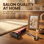 Demonstration of SakerPlus rake removing pet undercoat