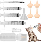 Pet Feeding Syringe with Nipple, Silicone Feeding Tools for Kitten Puppy Feeding Syringe for Newborn Cat Dog Small Animals Rabbits (1ml+3ml+5ml +10ml) - Image 12