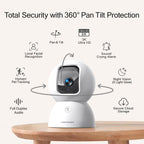 Side profile of Cinmoore C2U white home security camera