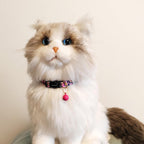 Red and rose kitten safety collars laid flat to showcase the smooth contoured edges of the soft nylon material.