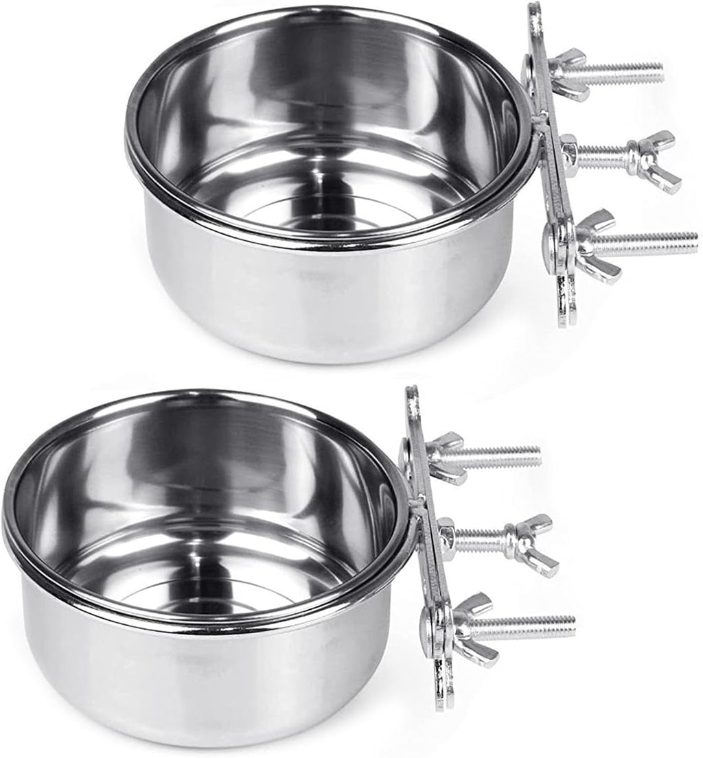 Tfwadmx Bird Feeding Dish Cups Parrot Food Bowl Clamp Holder Coop Cup, 2PCS Bird Cage Water Bowl for Parakeet African Greys Conure Cockatiels Lovebird Budgie Chinchilla - Image 14