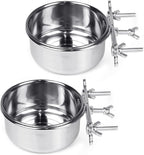 Tfwadmx Bird Feeding Dish Cups Parrot Food Bowl Clamp Holder Coop Cup, 2PCS Bird Cage Water Bowl for Parakeet African Greys Conure Cockatiels Lovebird Budgie Chinchilla - Image 14