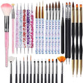 Artdone 35 Pieces Nail Art Brush Tool Set front view