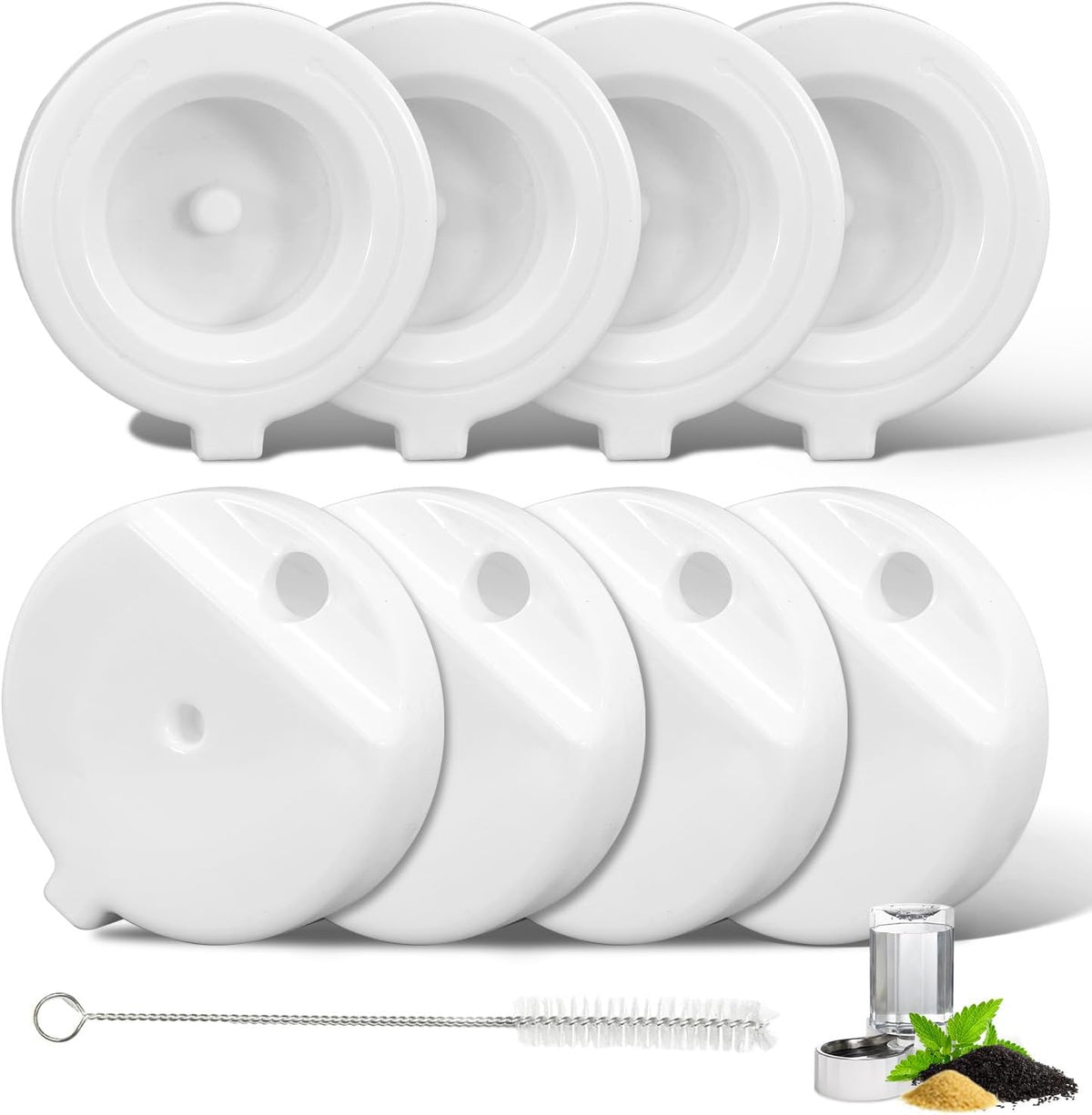 Baofum gravity pet water fountain filters front view showing the circular design and filtration mesh
