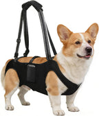 Dog Lift Harness with Pocket Full Body Dog Harness with Adjustable Handle Dog Carrying Sling Pet Legs Support Sling for Senior Dogs Joint Injuries Post Surgery Recovery Hiking,Black,XL - Image 8