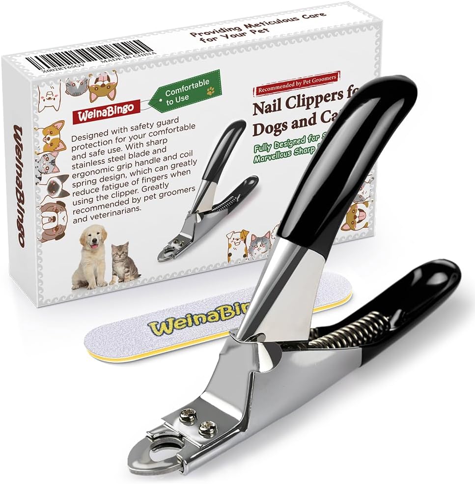 Dog Cat Pets Nail Clippers, Professional Pets Claw Trimmer with Free Nail File, Sharp Stainless Steel Blade, Sturdy Non Slip Handles - for Safe, Professional at Home Grooming - Image 11