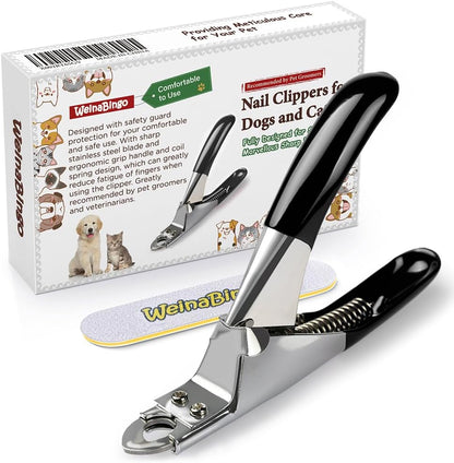 Dog Cat Pets Nail Clippers, Professional Pets Claw Trimmer with Free Nail File, Sharp Stainless Steel Blade, Sturdy Non Slip Handles - for Safe, Professional at Home Grooming - Image 11