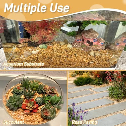 Garden walkway landscaping featuring Mulctun natural pebbles