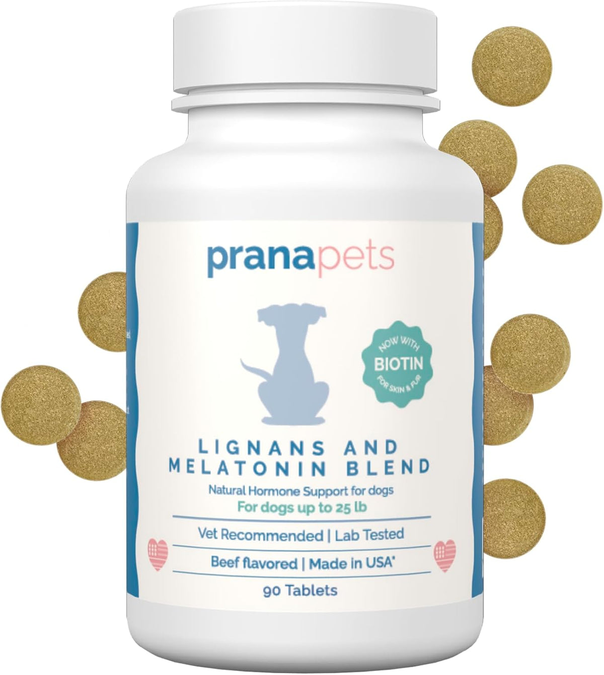 PranaPets Lignans & Melatonin with Biotin Blend Naturally Aids in Relieving Symptoms of Cushing's in Dogs Over 25 lb | Promote Healthy Balance & Overall Well-Being - Image 9