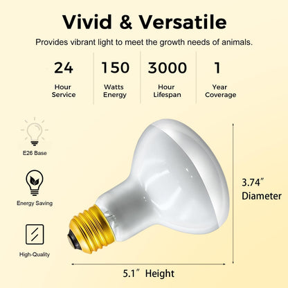 Reptitrip high wattage reptile spot lamp installed in a ceramic dome fixture.