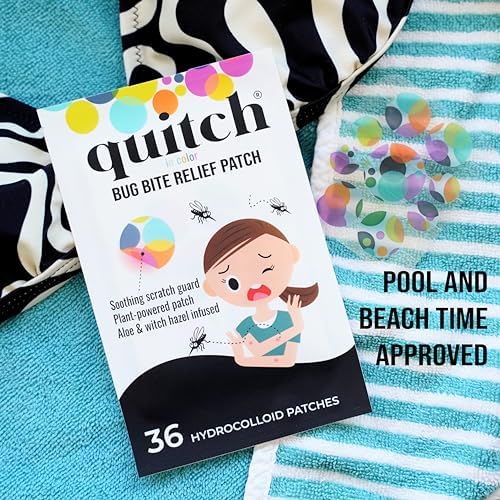 Quitch travel friendly non medicated anti itch patches pouch