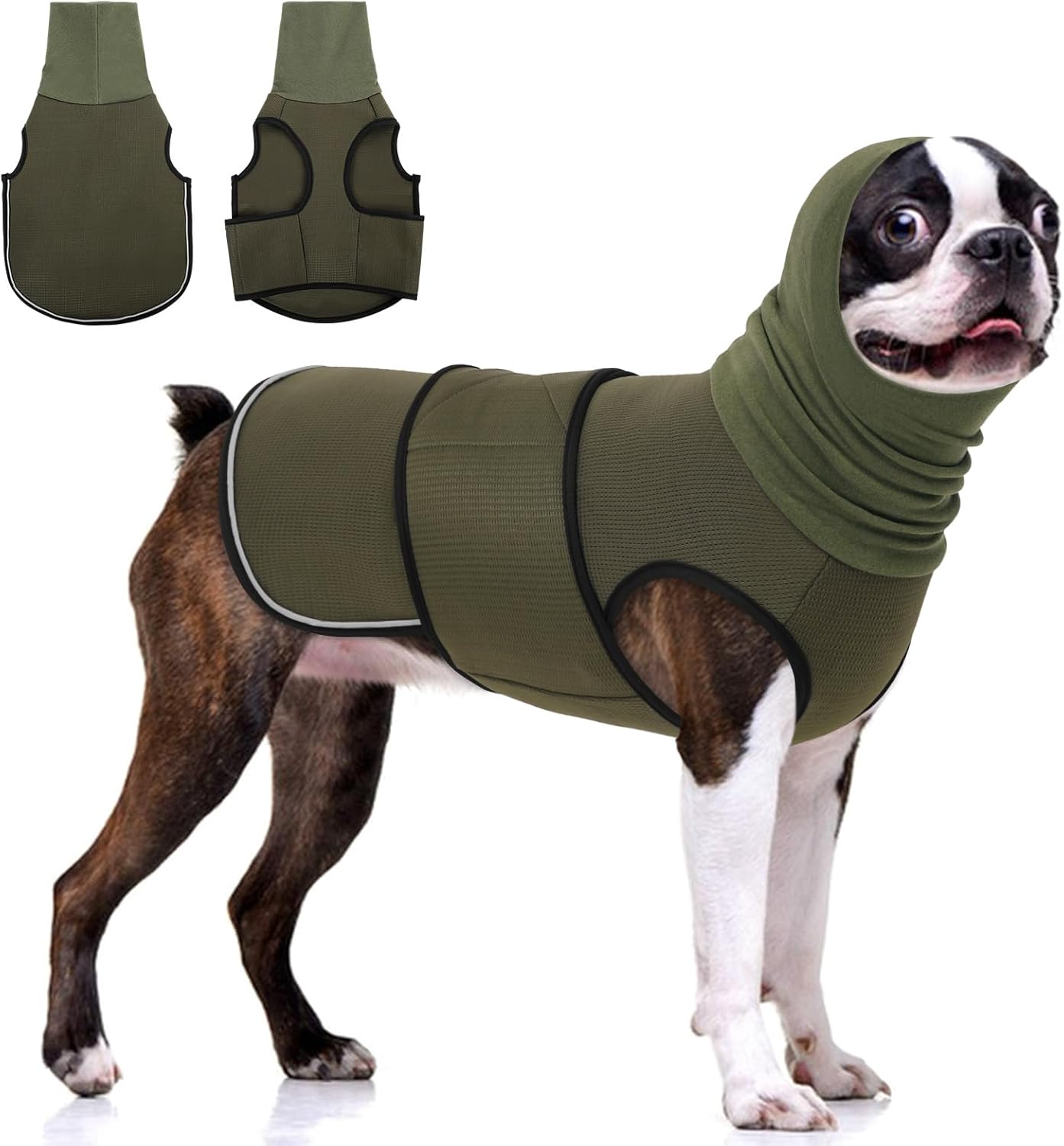 KOESON dog anxiety relief vest front view premium pet calming jacket