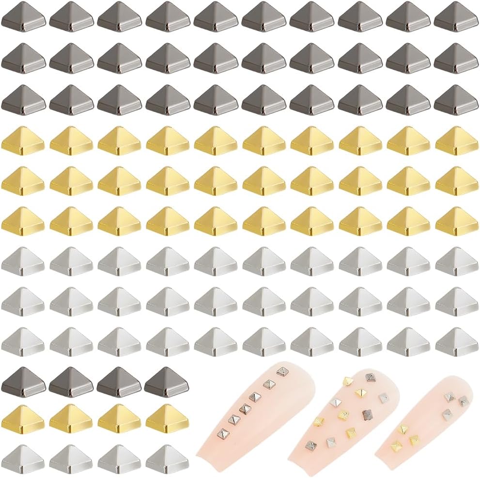 PH PandaHall 600 piece square nail art rivets set front view