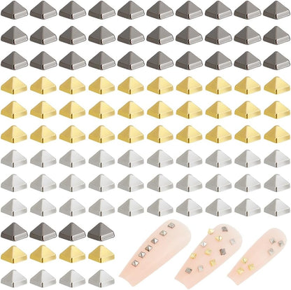 PH PandaHall 600 piece square nail art rivets set front view