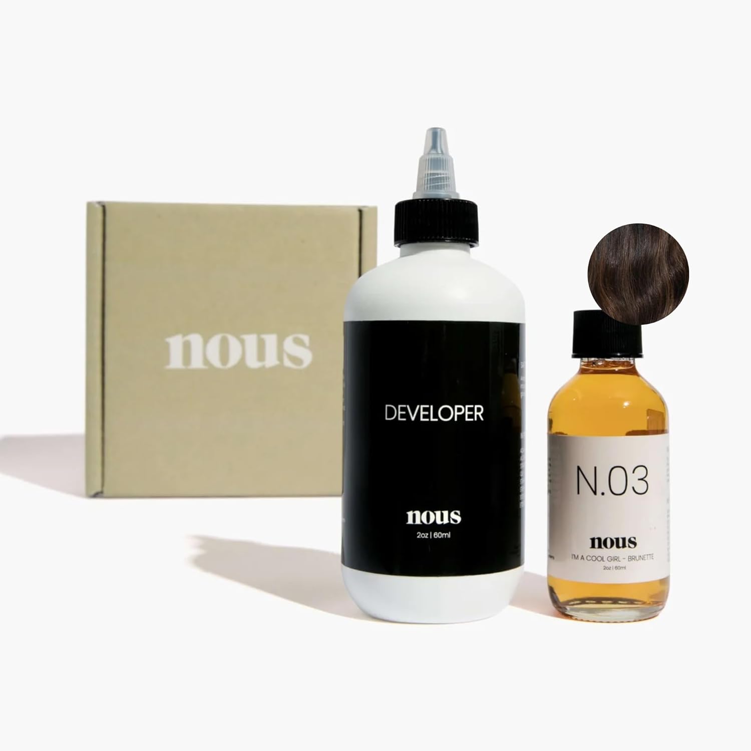 Nous Hair Gloss Treatment Number 03 I'm A Cool Girl front bottle view