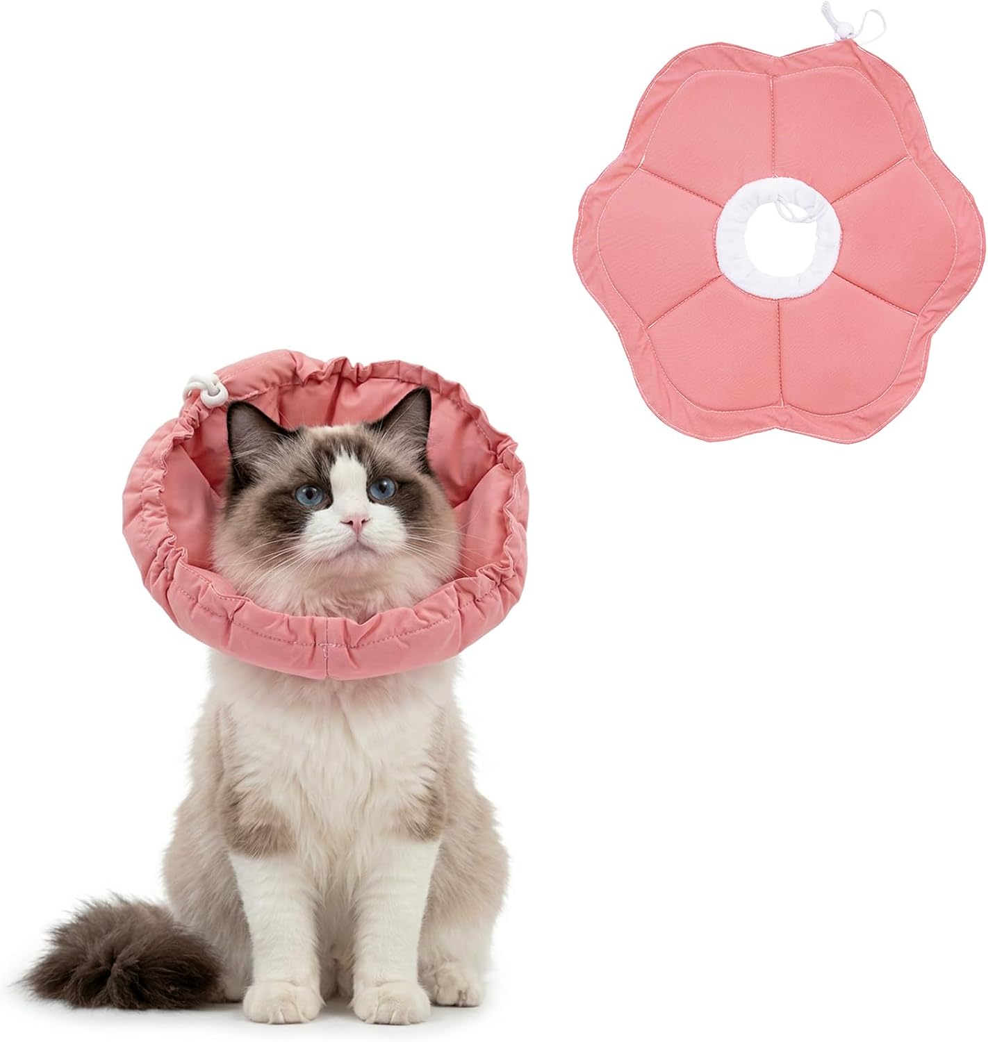 Small size purple pet cone for cats post surgery protection
