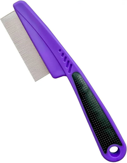 Elfoskik flea and lice comb for dogs front view professional pet grooming brush