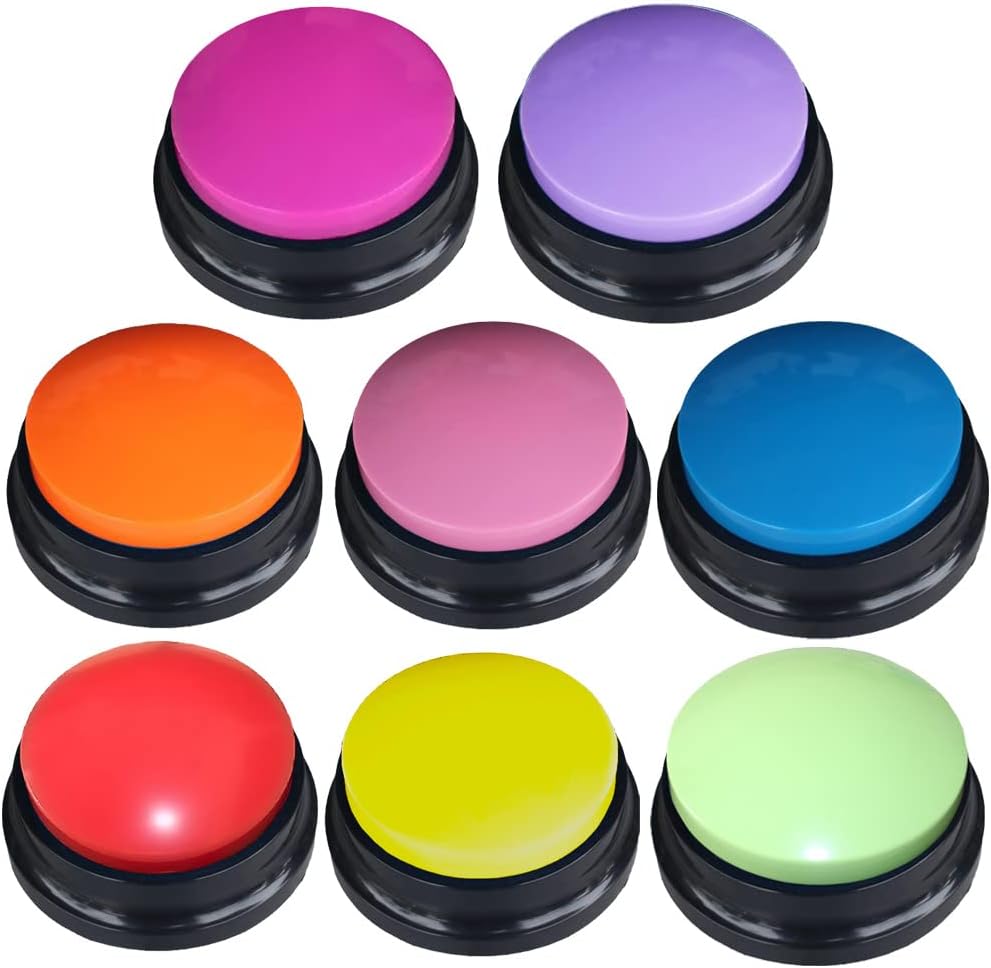 FRQNTKPA voice recording button front view for dog communication training.