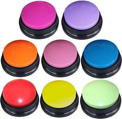 FRQNTKPA voice recording button front view for dog communication training.