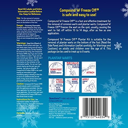 Authentic USA imported Compound W Freeze Off box showing dermatologist recommended label.
