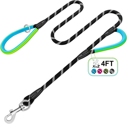 Dog Leash Heavy Duty 4/5/6ft XiaZ 2 Handles Dog Leashes for Medium Large Dogs 1/2 Inch 1000lb Strength Reflective PVC Waterproof-Handles Metal Hook Dual-Handle Rope Leash Nighttime Safety - Image 13