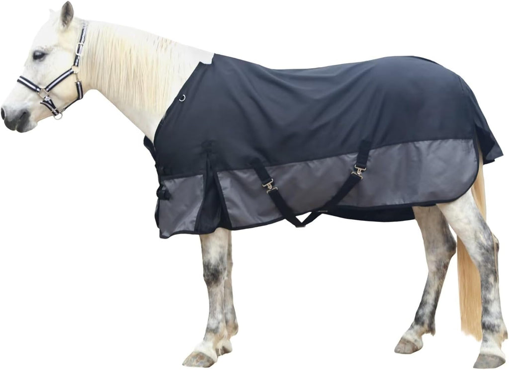 LEAFOREST 1200D Turnout Horse Winter Blanket Waterproof Breathable Snow Proof Heavy Blankets 200g Fill Sheet in The Barn, Stable, Stall, Pasture, Paddock Black Red 69 inches - Image 14