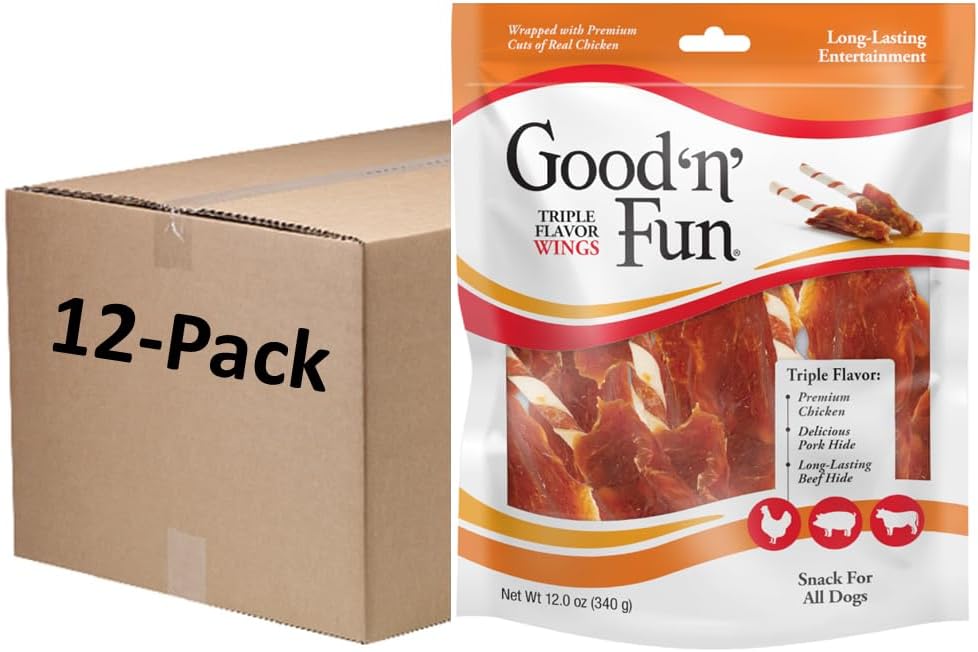 Good 'n' Fun Wings Long-Lasting Dog Treat, With Real Proteins, Premium Chicken and Beef Hide, Supports Dental Health, Mental Stimulation, 12 oz - Image 11