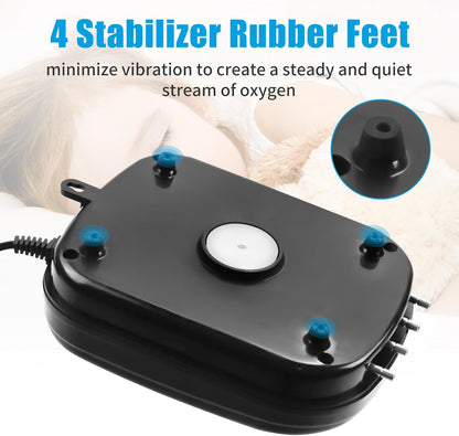 Aquaneat powerful aquarium pump showing rubber stabilizer feet