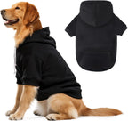 BAOBICUTE dog basic hoodie black front view premium winter pet apparel
