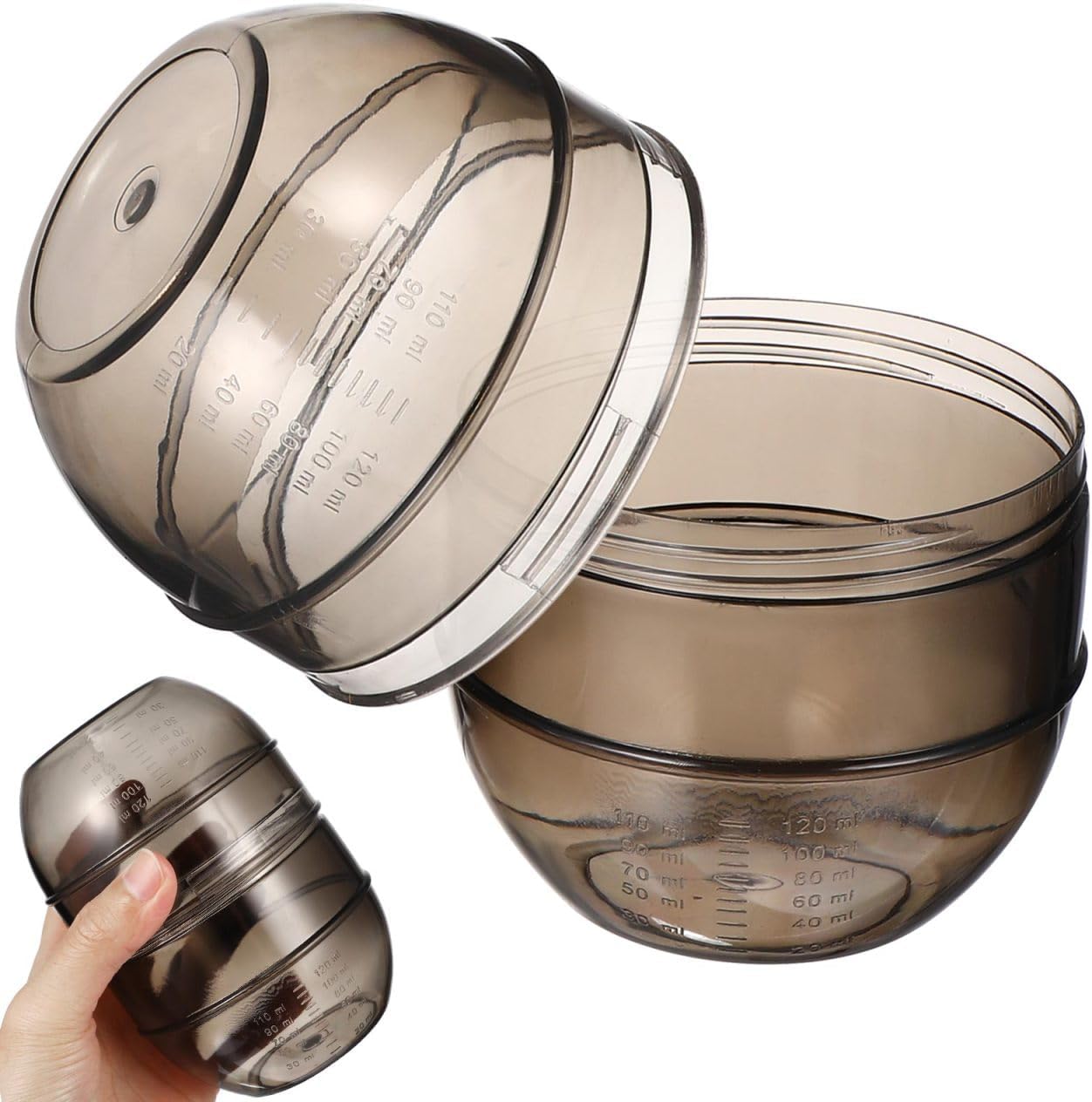 DOITOOL hair color mixing bowl front view gray shaker cup for salon tinting