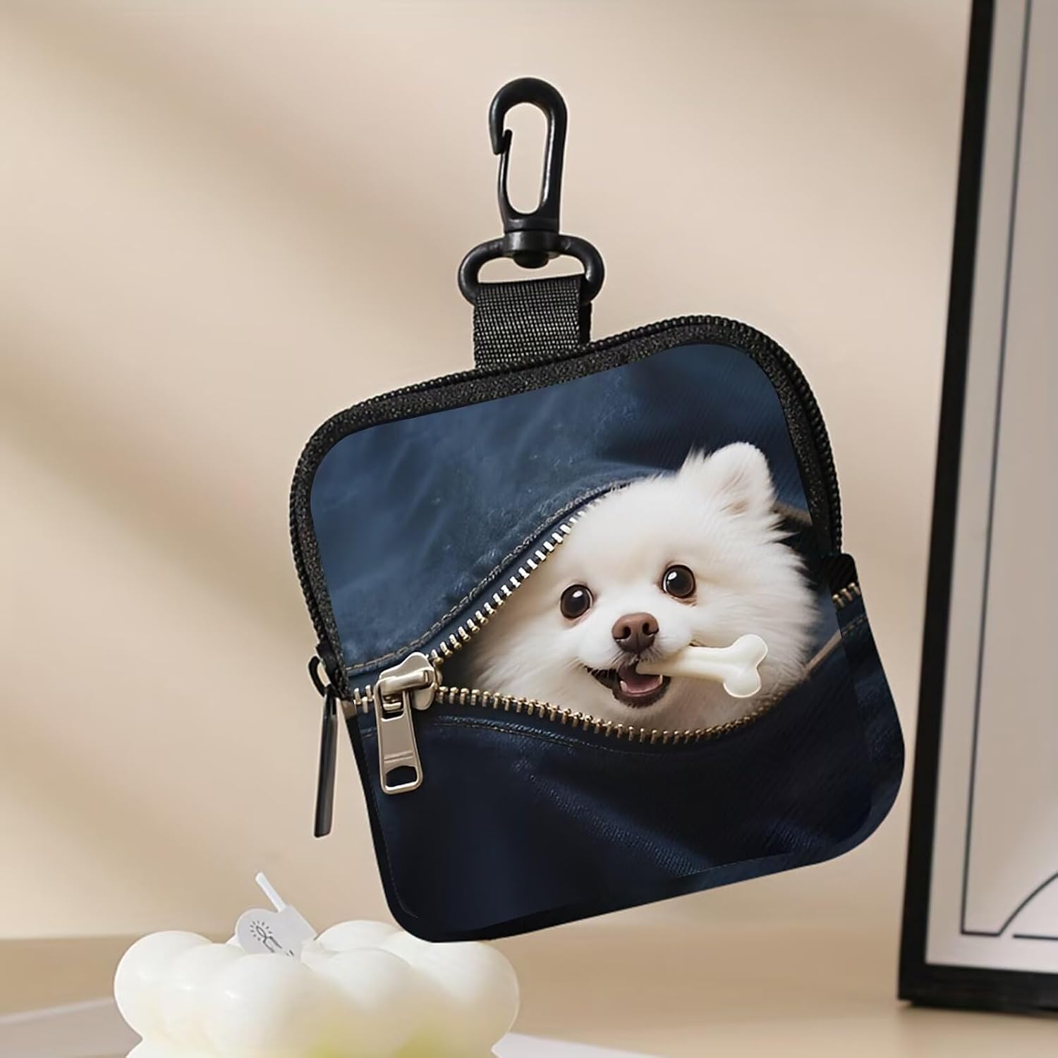 Floral Black Cat Hanging Zero-Hands-Free Waist/Belt/Bag Clip Organizer for Snacks,Earphones,Keys & Daily Essentials|Gifts for Cat LoversAB-002 - Image 14