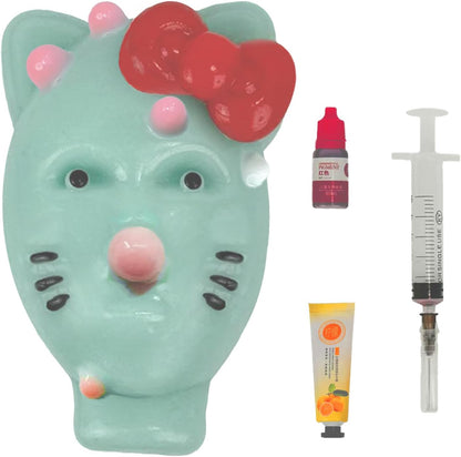 BaseBuy alien pimple popping toy front view showing blue silicone face with open pores