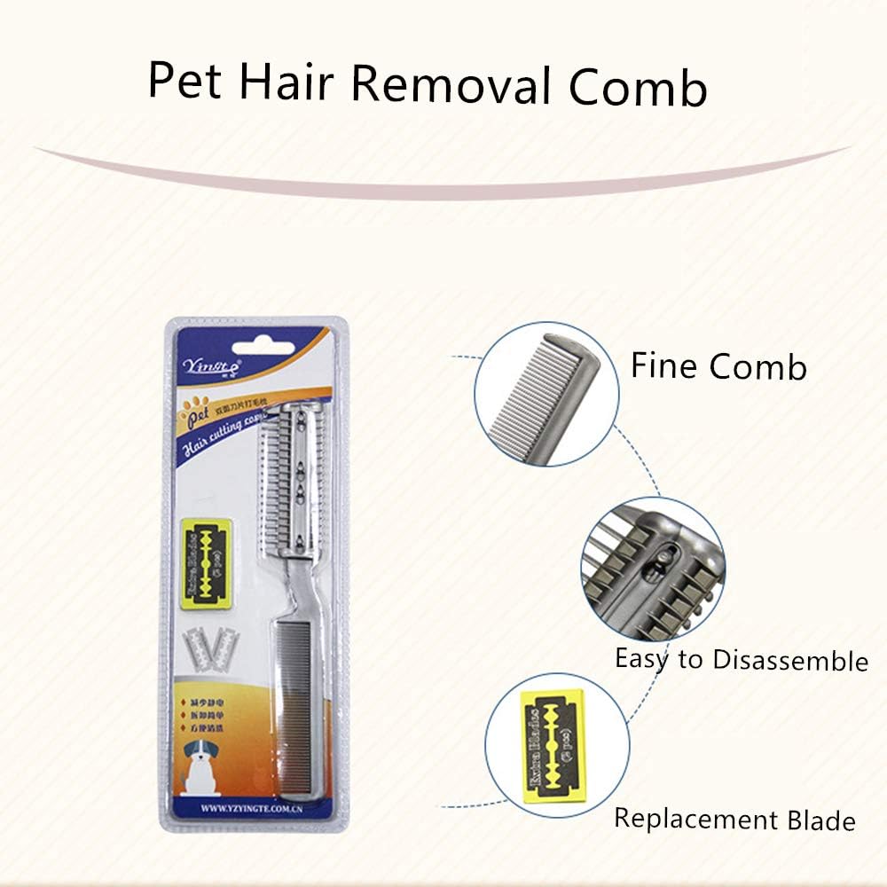 Hand holding Yegering pet hair shaper for scale