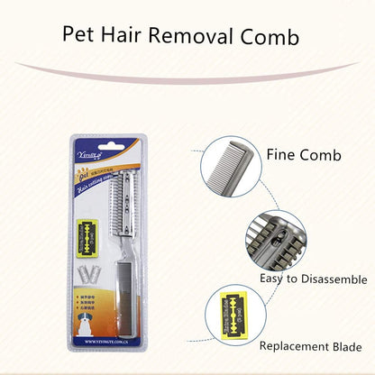 Hand holding Yegering pet hair shaper for scale
