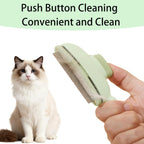 Fine-toothed stainless steel pet comb by GOIOJ highlighting the skin-safe rounded pins.