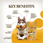 Hand-crafted yak milk dog chews with turmeric ingredient