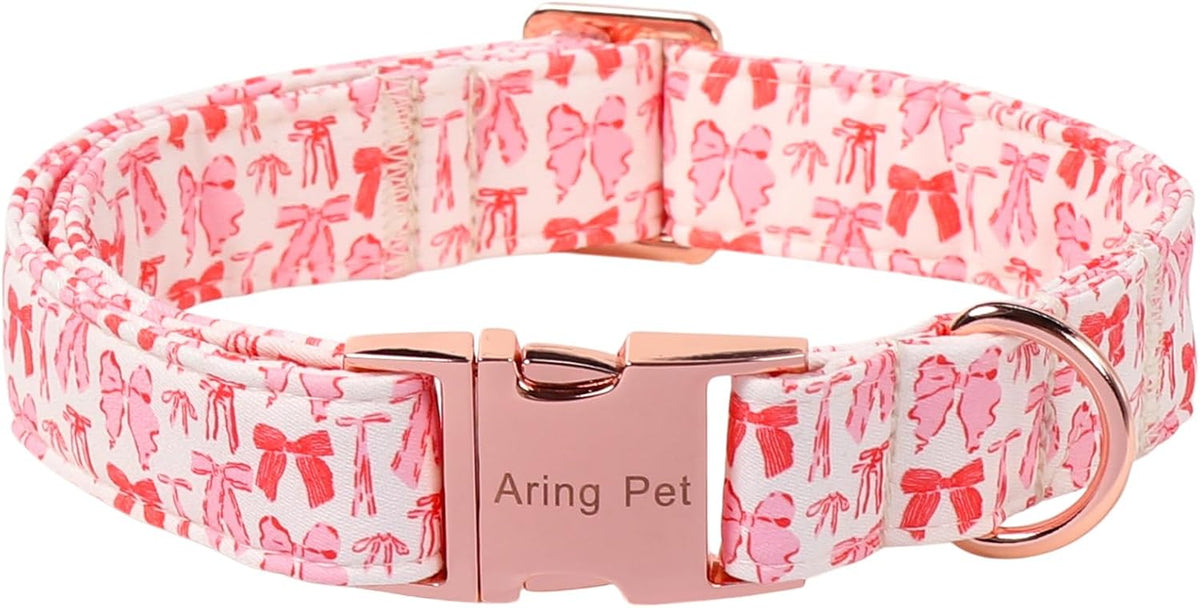 Side profile of Aring Pet stars and stripes dog collar.