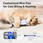 Petgravity cat fish toy with catnip pouch insert