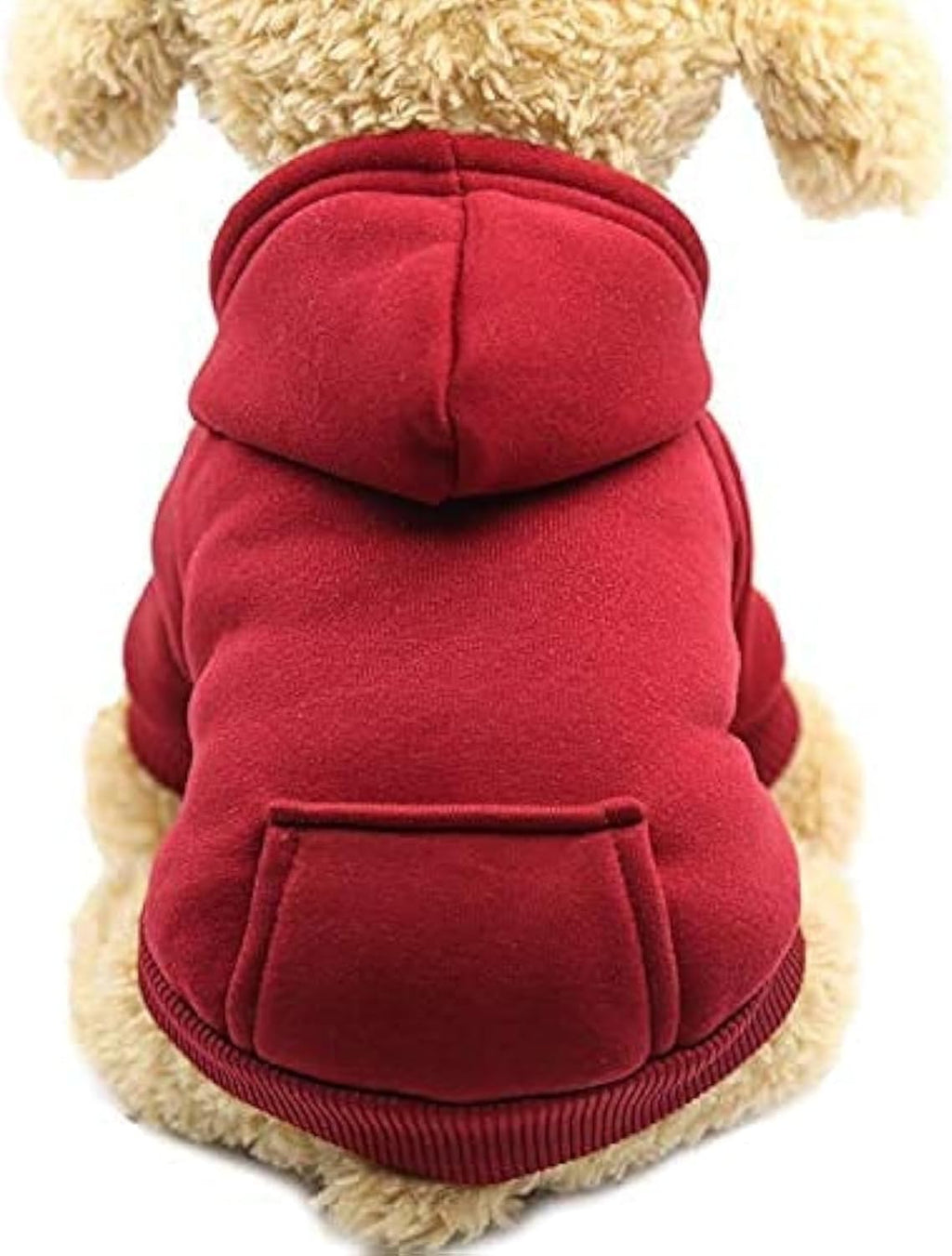 Jecikelon Soft Dog Hoodies for Small Dogs, Fleece Puppy Sweatshirt with Pockets, Warm Winter Cold Weather Coats for Pet Cat, Cute Clothes Puppy Costume (Coffee, Small) - Image 10