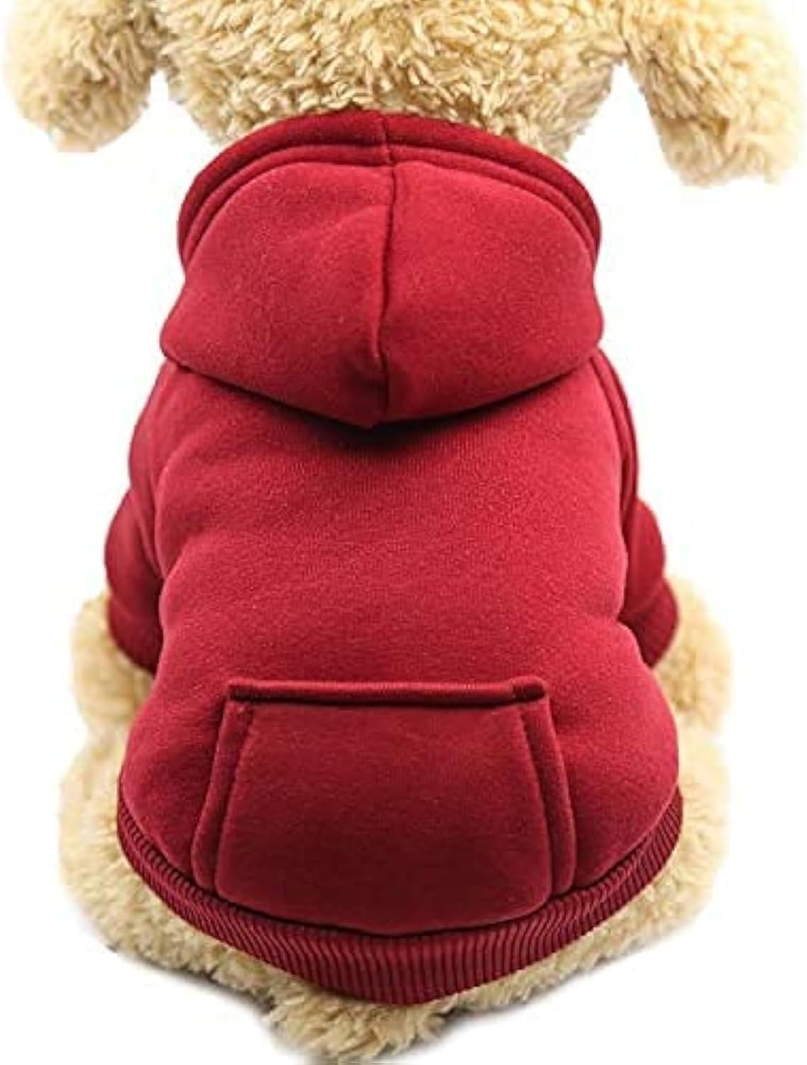 Jecikelon Soft Dog Hoodies for Small Dogs, Fleece Puppy Sweatshirt with Pockets, Warm Winter Cold Weather Coats for Pet Cat, Cute Clothes Puppy Costume (Coffee, Small) - Image 10