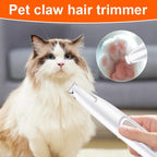 Close-up of the eighteen millimeter stainless steel blade on the Comasua pet paw trimmer