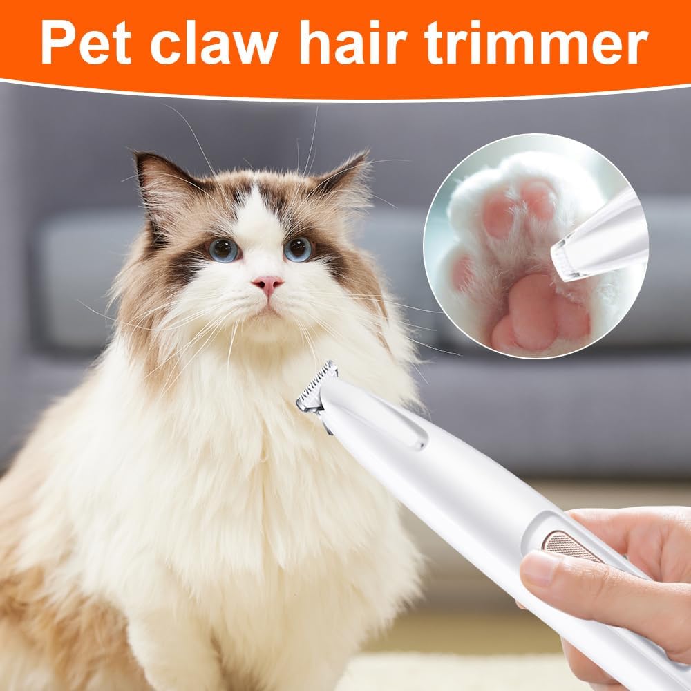 Close-up of the eighteen millimeter stainless steel blade on the Comasua pet paw trimmer